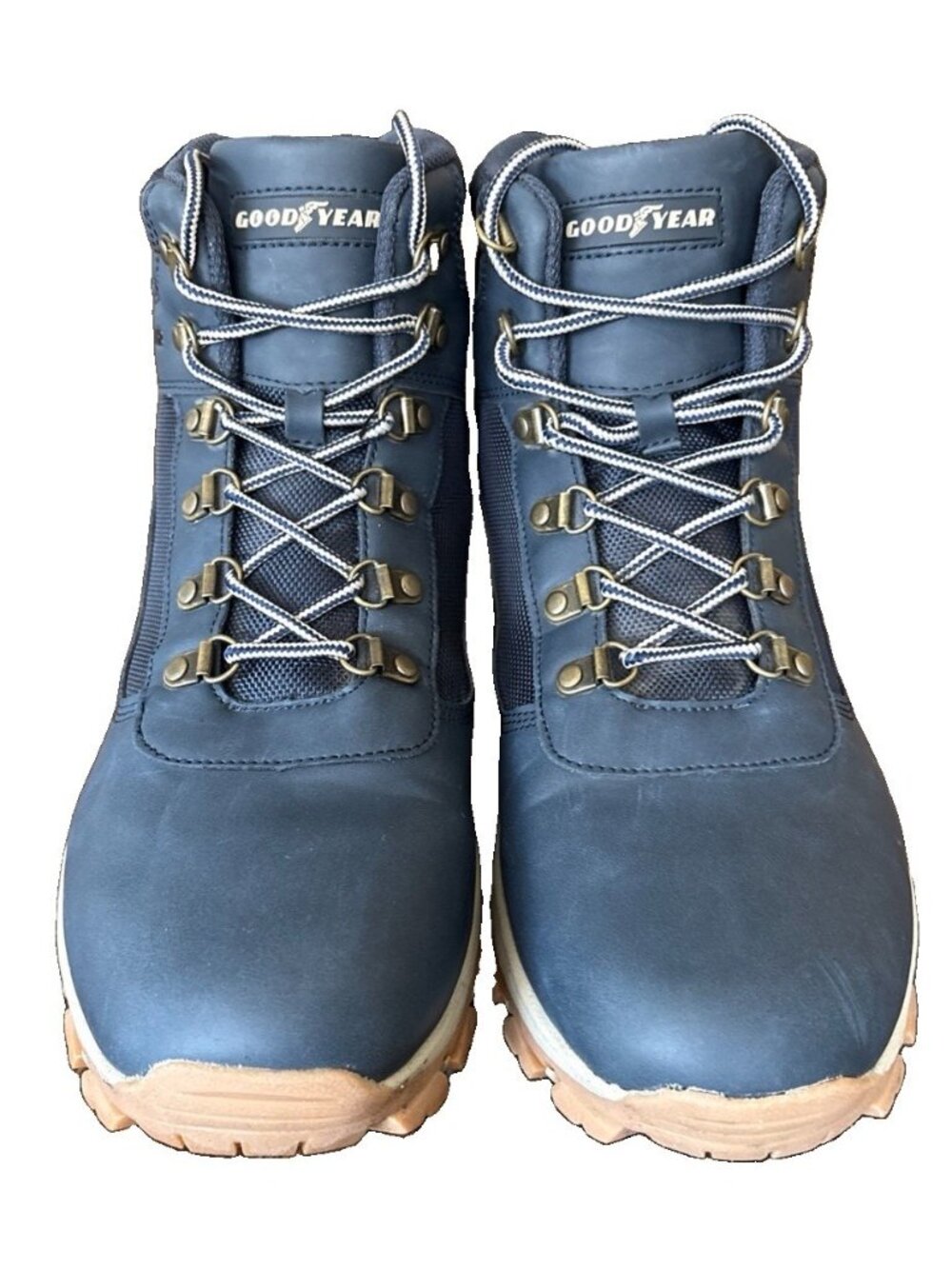 Goodyear Montana Waterproof Boots Mens Sz 11 Blue Lace Up Workwear Hiking Boots